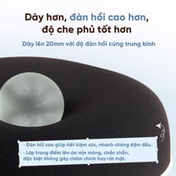 Bộ Bông Mút Trang Điểm Plus Đen Amortals - Mút Rubycell Dày 20mm, Che Phủ Cao, Không Hút Kem, Kèm Mút Phấn Phủ Đa Năng 3