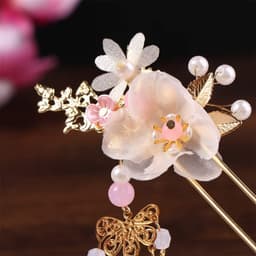 Bộ Trâm Cài Tóc Mộng Uyển Dao Hoa Kim Quan Hoa Cổ Trang – Phụ Kiện Hán Phục Phong Cách Trung Hoa Thanh Lịch 2