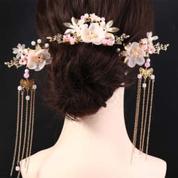 Bộ Trâm Cài Tóc Mộng Uyển Dao Hoa Kim Quan Hoa Cổ Trang – Phụ Kiện Hán Phục Phong Cách Trung Hoa Thanh Lịch 5