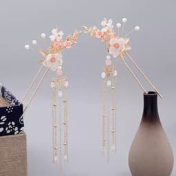 Bộ Trâm Cài Tóc Mộng Uyển Dao Hoa Kim Quan Hoa Cổ Trang – Phụ Kiện Hán Phục Phong Cách Trung Hoa Thanh Lịch 7