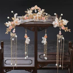 Bộ Trâm Cài Tóc Mộng Uyển Dao Hoa Kim Quan Hoa Cổ Trang – Phụ Kiện Hán Phục Phong Cách Trung Hoa Thanh Lịch 9