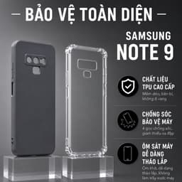 Ốp lưng Samsung note 9 ốp trong chống sốc - cạnh vuông bảo vệ cam nhựa dẻo I Vỏ bao lưng điện thoại ss 1