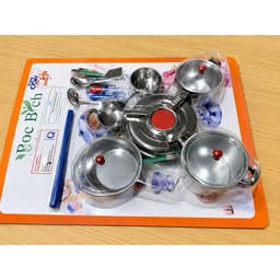 ĐỒ CHƠI NẤU ĂN BẰNG INOX MINI CHO BÉ 🫕🍱 2
