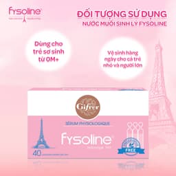(Date T5.2027) Combo 3 hộp Fysoline hồng 40 ống x 5ml - Nước muối sinh lý vệ sinh mắt mũi miệng cho trẻ sơ sinh 3