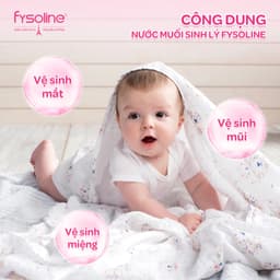 (Date T5.2027) Combo 3 hộp Fysoline hồng 40 ống x 5ml - Nước muối sinh lý vệ sinh mắt mũi miệng cho trẻ sơ sinh 6