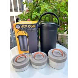 Hộp Cơm Giữ Nhiệt Lebenlang Đức LBL2019 Inox 304 3 Tầng 2400ml Giữ Nóng 6-8H Chống Tràn An Toàn 8