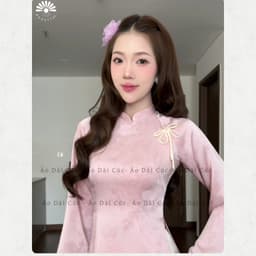 Áo dài TƯỜNG VY , áo dài truyền thống cách điệu đính nơ nhẹ nhàng, phù hợp đi dạy, đi chơi, chất liệu mềm mướt - Áo Dài 4