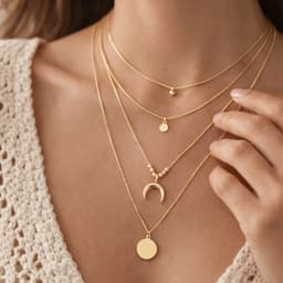 Set 4 Vòng Cổ Dây Chuyền Phong Cách Vintage Retro - Quà Tặng Vibe Ocean Charm, Thời Trang, Phong Cách Hàn Quốc 3