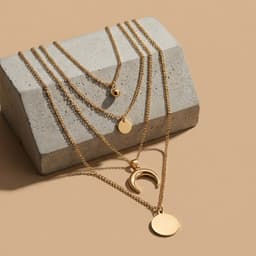 Set 4 Vòng Cổ Dây Chuyền Phong Cách Vintage Retro - Quà Tặng Vibe Ocean Charm, Thời Trang, Phong Cách Hàn Quốc 5