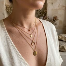 Set 4 Vòng Cổ Dây Chuyền Phong Cách Vintage Retro - Quà Tặng Vibe Ocean Charm, Thời Trang, Phong Cách Hàn Quốc 4