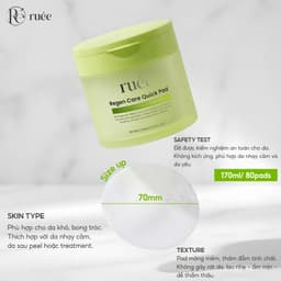 Toner Pad cấp ẩm, dưỡng sáng RUÉE Regen/Bright Care Quick Pad 80 miếng - Chính hãng Hàn Quốc 4