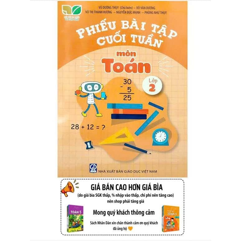 Sách - Phiếu bài tập cuối tuần môn Toán Lớp 2 - Kết Nối Tri Thức