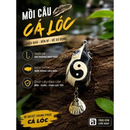 Mồi Câu Cá Lóc, Hắc Bạch Âm Dương Lưỡi Độ Thủ Công, Mồi Lure Siêu Nhạy 1