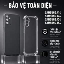 ỐP LƯNG SAMSUNG A14 / A24 / A34 / A54 – 4G | 5G – VIỀN VUÔNG, ÔM MÁY, HỖ TRỢ CHỐNG SỐC 1