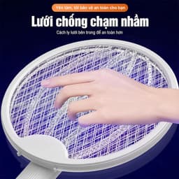 Vợt Muỗi Điện Gấp Gọn 3in1: Nhẹ, Đèn UV, Sạc USB, Diệt Muỗi An Toàn Không Dây Dành Cho Gia Đình. 8