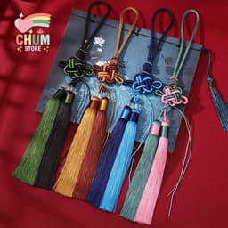 Tua Rua Đôi Cát Tường Đồng Tâm - Bộ Dây Treo Kết Phối Màu Kèm Phụ Kiện Treo Quạt, Áo Dài, Hộp Quà, Trang Trí Cổ Phong 1