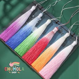 Tua rua ombre 13cm phụ kiện treo quạt gắn áo trang trí xinh xắn 1