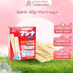 [Nội Địa Nhật] Bánh Ăn Dặm Morinaga Nhật Bản Cho Bé 6 Tháng Vị Sữa Dễ Tan Bổ Sung Canxi Vitamin D Sắt 1