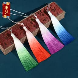 Tua rua ombre 13cm phụ kiện treo quạt gắn áo trang trí xinh xắn 4