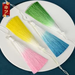 Tua rua ombre 13cm phụ kiện treo quạt gắn áo trang trí xinh xắn 3