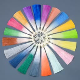Tua rua ombre 13cm phụ kiện treo quạt gắn áo trang trí xinh xắn 7