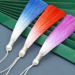 Tua rua ombre 13cm phụ kiện treo quạt gắn áo trang trí xinh xắn 2