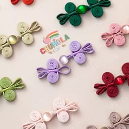 (COMBO 3/6 CÁI) Nút Ếch Đính Hạt Ngọc Trang Trí Sườn Xám – Khuy Cúc Tàu Dệt Tay Làm Phụ Kiện May Vá Thủ Công Hán Phục 1