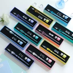 BỘ BÚT THỦY TINH HÀ - Bút Chấm Mực Cổ Trang Luyện Chữ Hán Học Tiếng Trung 2