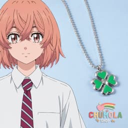Vòng cổ TOKYO REVENGERS cỏ 4 lá dây chuyền Hinata unisex phụ kiện cosplay 1