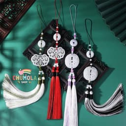 Tua rua đôi NGỌC BỘI nhiều màu phụ kiện đeo hông treo áo dài nam thanh lịch 1