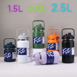 BÌNH GIỮ NHIỆT FIT INOX 316 CAO CẤP 2500ML / Có Ống Hút , Miệng Rộng, Giữ Nhiệt 12-24H .hastag 2