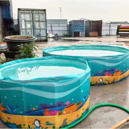 Bể Bơi Gấp Gọn Cho Bé Không Cần Bơm Hơi Nhựa Cao Cấp Mở Nhanh 1 Giây 6