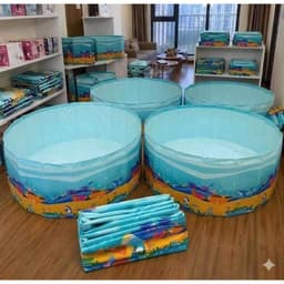 Bể Bơi Gấp Gọn Cho Bé Không Cần Bơm Hơi Nhựa Cao Cấp Mở Nhanh 1 Giây 4