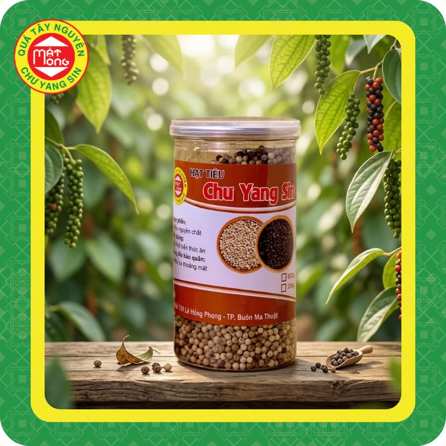 Hạt Tiêu Trắng Sọ 500g/250g - Quà Tây Nguyên