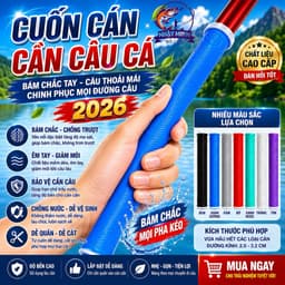 Quấn cán cần câu,bọc cần câu cao su,màng co tự rút vân 3D cao cấp 2