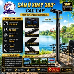 Phụ Kiện Ô Dù Câu Cá, Chân Cắm Ô Xoay 360 Dài 30cm, Có 2 Phiên Bản Xoay và Phiên Bản Nút Bấm - Nhật Minh Fishing 1