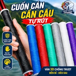 Quấn cán cần câu,bọc cần câu cao su,màng co tự rút vân 3D cao cấp 1