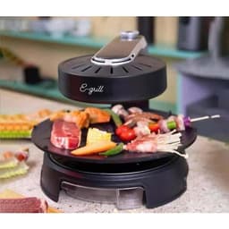 Bếp Nướng Điện E-Grill 1800W Xoay Tự Động 360 Độ, Không Mùi, Không Khói, Chống Dính, Thương Hiệu Đức 6
