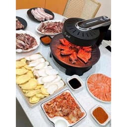 Bếp Nướng Điện E-Grill 1800W Xoay Tự Động 360 Độ, Không Mùi, Không Khói, Chống Dính, Thương Hiệu Đức 2