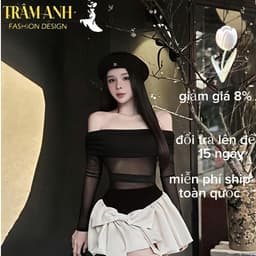 set đồ nữ sang chảnh-áo váy trễ vai tay dài, chân váy xòe cạp cao-đi chơi-đi làm-đi tiệc dễ thương-sang chảnh 1