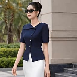 Sơ mi công sở  – cao cấp, hoàn thiện vẻ nữ tính, chuyên nghiệp-A-05 1