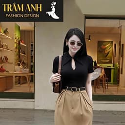 áo kiểu nữ sang chảnh tay cộc tôn dáng-cách điệu -nhẹ nhàng phong cách thanh lịch,hiện đại 2