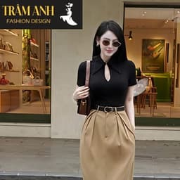 áo kiểu nữ sang chảnh tay cộc tôn dáng-cách điệu -nhẹ nhàng phong cách thanh lịch,hiện đại 6