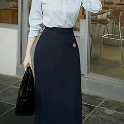 Thời trang công sở-chân váy a dáng dài,công sở tạo cảm giác kín đáo trưởng thành,thanh lịch CV-01 2