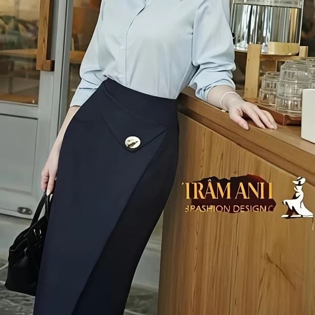 Thời trang công sở-chân váy a dáng dài,công sở tạo cảm giác kín đáo trưởng thành,thanh lịch CV-01