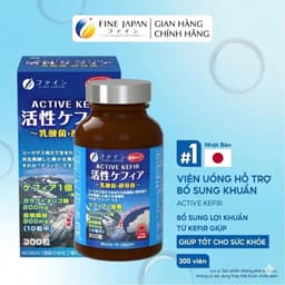 [Hàng cty full va.t ko hủy] Lợi khuẩn Kefir Viên uống hỗ trợ bổ sung Lợi khuẩn Active Kefir FINE JAPAN lọ 300 viên 2