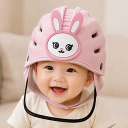 Nón Bảo Vệ Đầu Bé Siêu Nhẹ Thoáng Khí - Mũ Bảo Vệ Đầu Bé Tập Ngồi Xe Có Tấm Chắn Bụi - Nón Bảo Hiểm Mút Xốp Trẻ Em 1