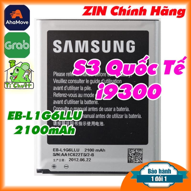 [Chính Hãng] Pin ZIN Thay Thế cho Samsung EB-L1G6LLU 2100 mAh Galaxy S3 / Máy Nghe Nhạc iBasso DX50 DX90 Có NFC