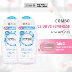 Combo 2 Dung Dịch Vệ Sinh Nữ Femfresh Active Fresh Wash Cho Người Ưa Vận Động Giúp Sạch Thơm,Tự Tin,Năng Động 250ml/chai 1