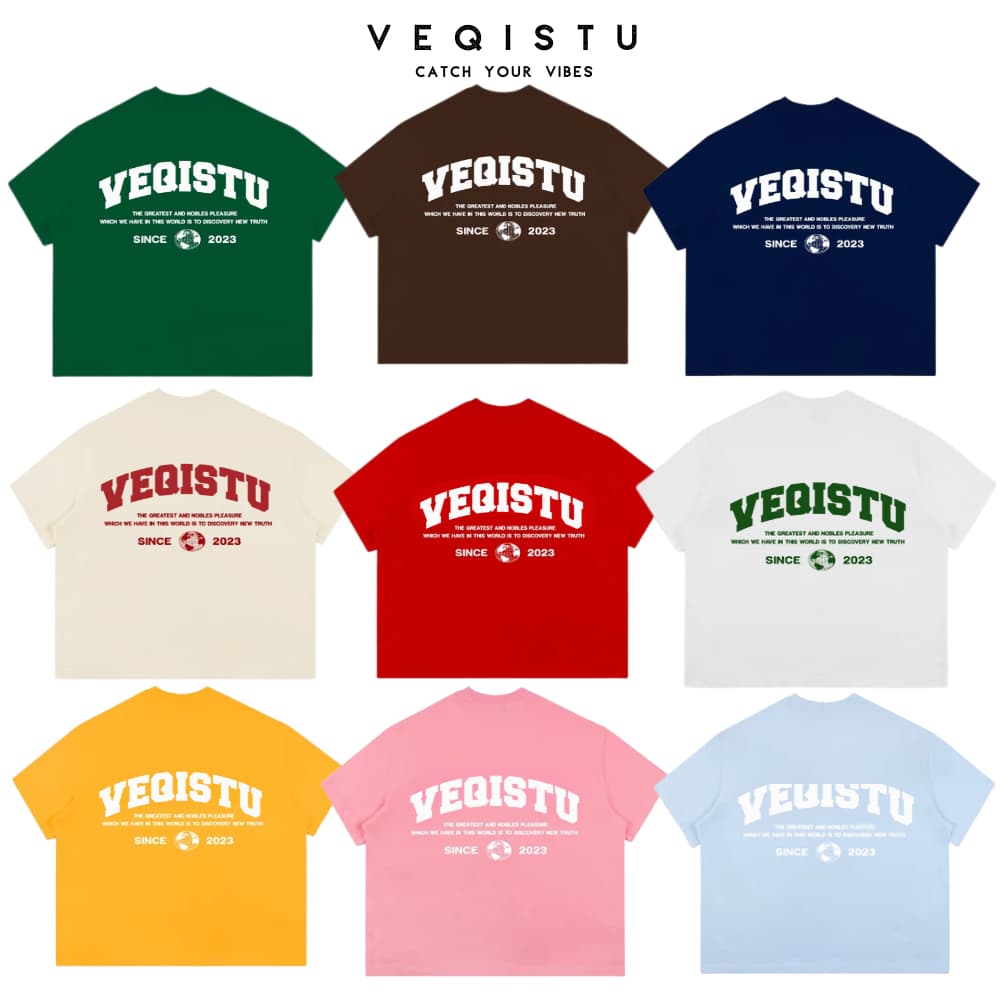 Áo Thun BOXY Local Brand VEQISTU "EARTH", Áo Thun Boxy Form Rộng Unisexm Nam Nữ Cổ Tròn 250Gsm  Cotton